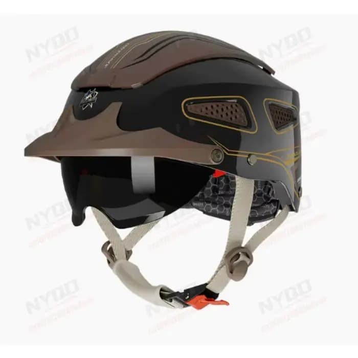 NOUVEAU Casque de moto d'été respirant à visière ouverte pour hommes et femmes