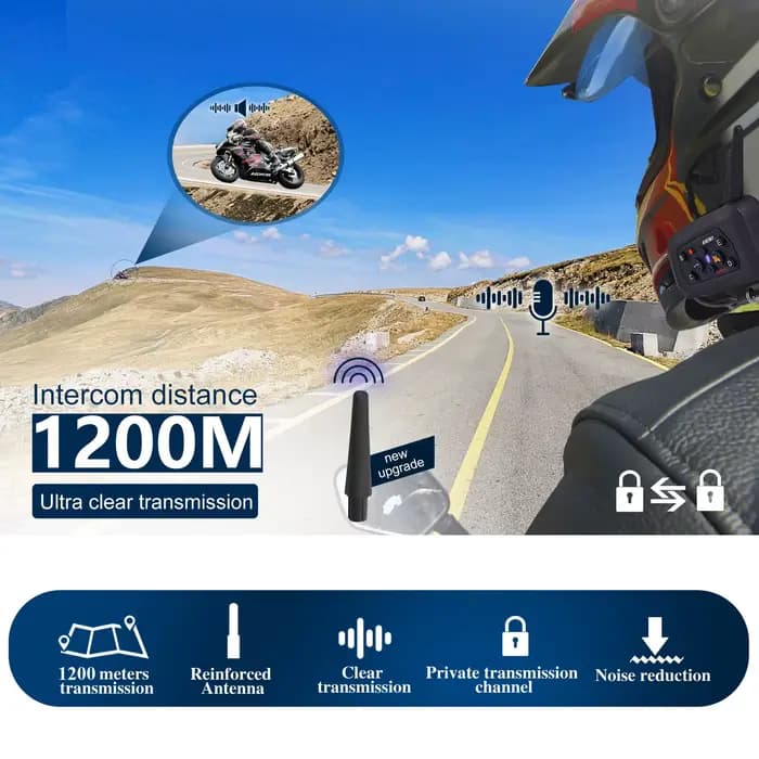 XINOWY V6 Plus Moto Casque Bluetooth