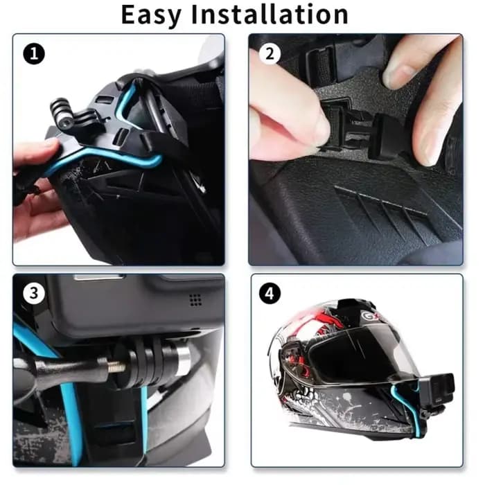 Support de ruisseau de casque de moto pour GoPro