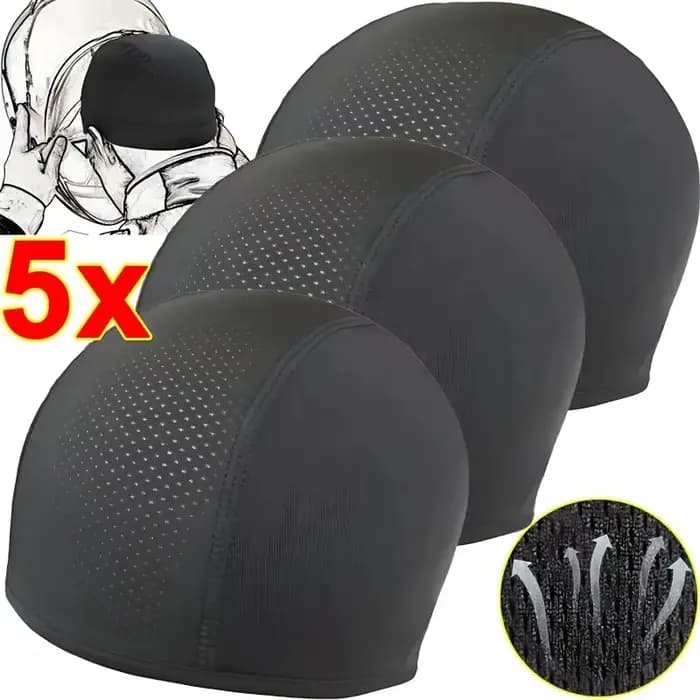 1/5 pièces casque de moto casquette intérieure chapeau séchage rapide respirant