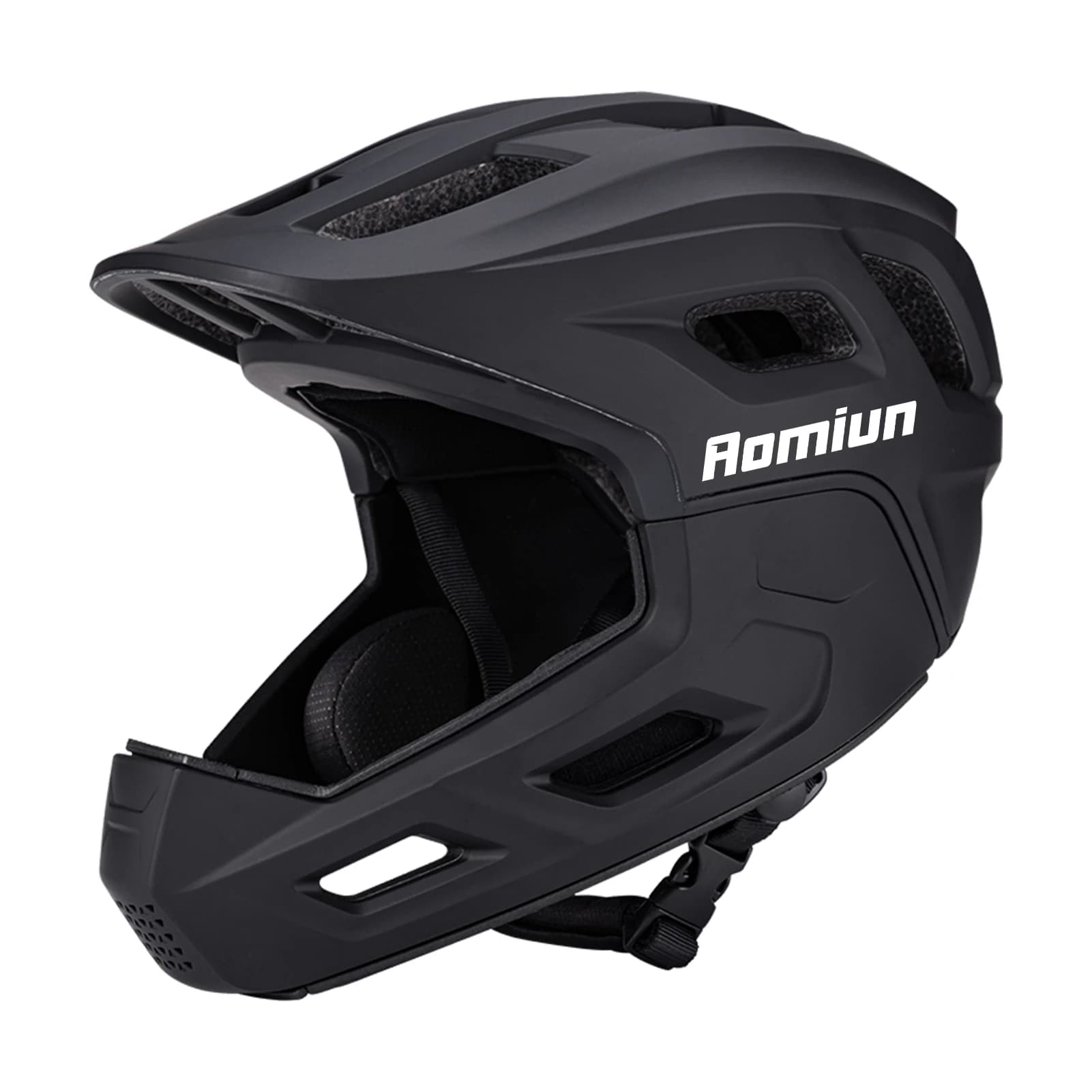 Casque intégral pour enfants avec mentonnière renforcée, 18 trous de ventilation, respirant, léger, 