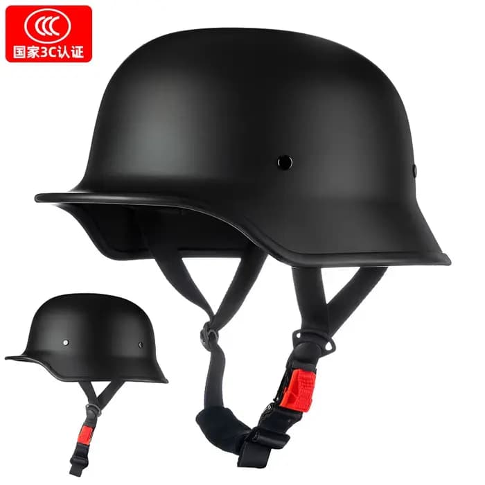 Casque de Soldat Allemand pour Moto, Demi-casque Rétro Harley, Été, Certification 255.Scoop, Voiture