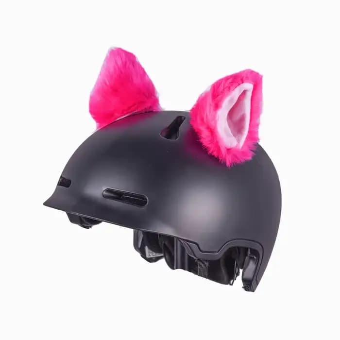 Décoration de casque de Moto, 2 pièces, oreilles de chat en peluche mignonnes, autocollant de décora