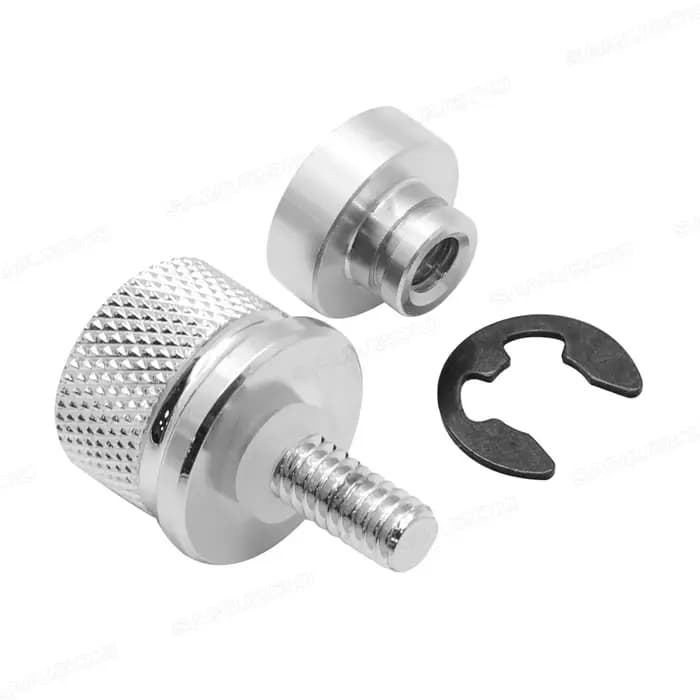 Couvercle de languette d'écrou de vis de boulon de siège de garde-boue arrière en aluminium pour Har