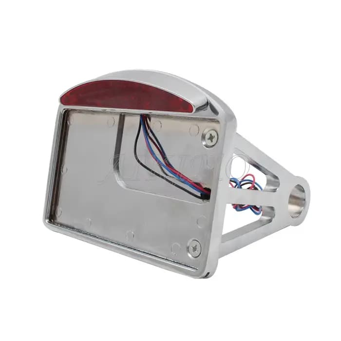 Plaque de planificateur de moto, feu arrière LED, montage latéral horizontal, support de support de