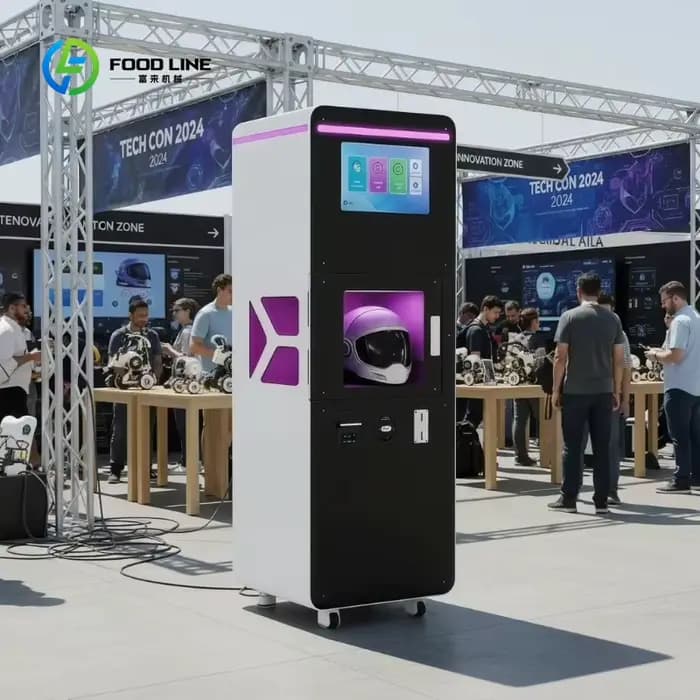 Machine de nettoyage de casques intelligents personnalisée avec écran tactile et options de paiement