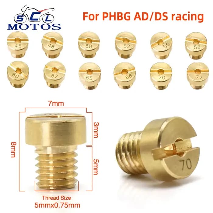 Sclenders os-Jet de Carburateur Filetage M5, Jet Principal AD/DS Racing pour Dellorto SHA PHBG NC PH