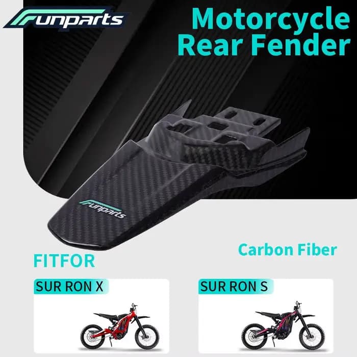 Funparts – garde-boue arrière de moto en Fiber de carbone pour vélo électrique Surron sur-ron Sur Ro