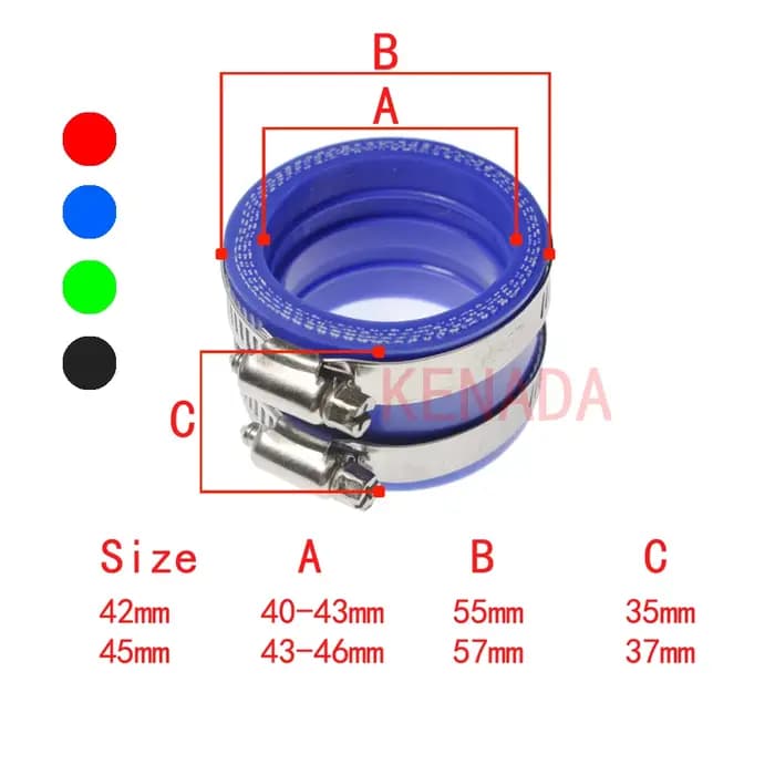 Adaptateur en caoutchouc pour carburateur de moto, 35mm 40mm 42mm 45mm, tuyau d'admission, accessoir