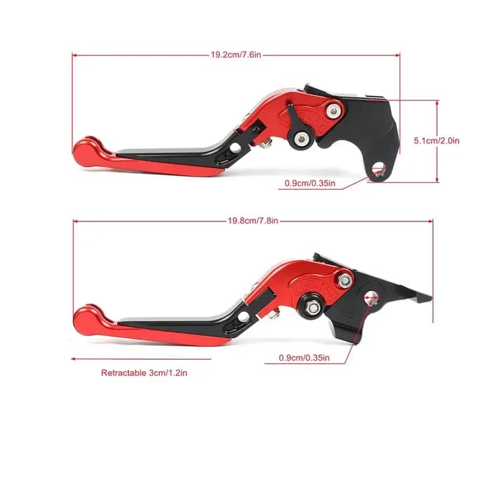 Accessoires de moto leviers d'embrayage de frein pliants réglables poignées extensibles levier pour
