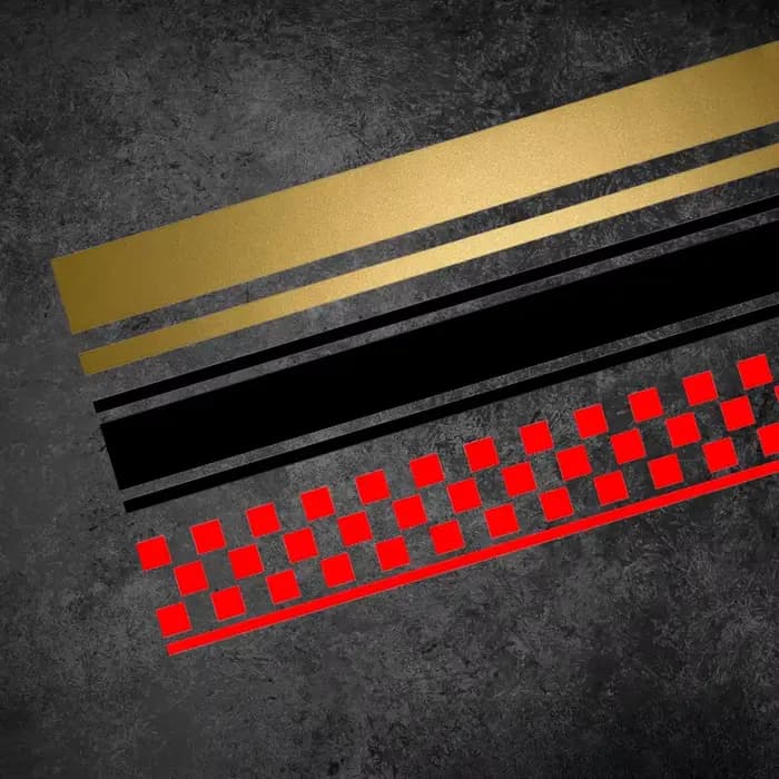Autocollants à rayures pour réservoir de carburant de moto, 1 pièce, autocollants en vinyle imperméa