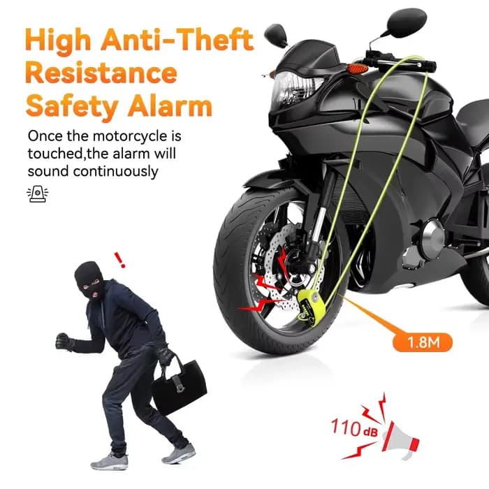Extractme – serrures de frein à disque de moto, rechargeables, alarme antivol, verrouillage de disqu