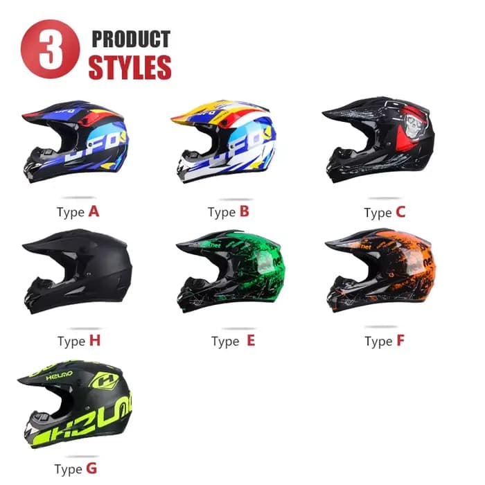 UCHOOSE casque De Moto requin Motocross casque tout-terrain enfants Moto accessoires De vélo ATV Cap