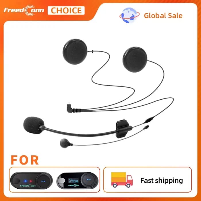 Freedconn-Accessoires de casque de moto, doux et dur, 2 en 1, nouveau, 5 broches, écouteur, micro po