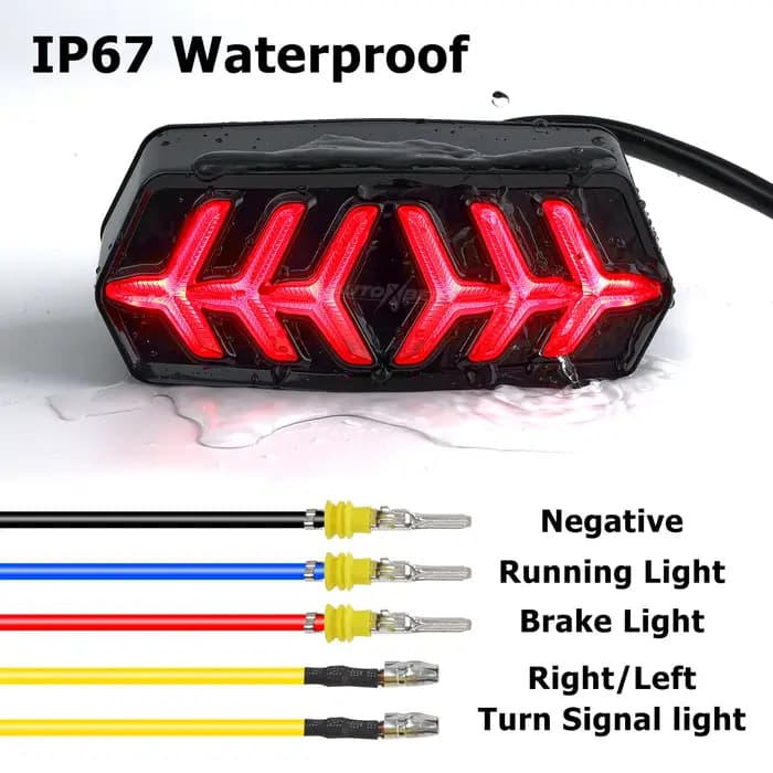 Feu stop arrière LED fumé, clignotant séquentiel intégré pour Honda GROM MSX125 CB650F CB650F CTXN70