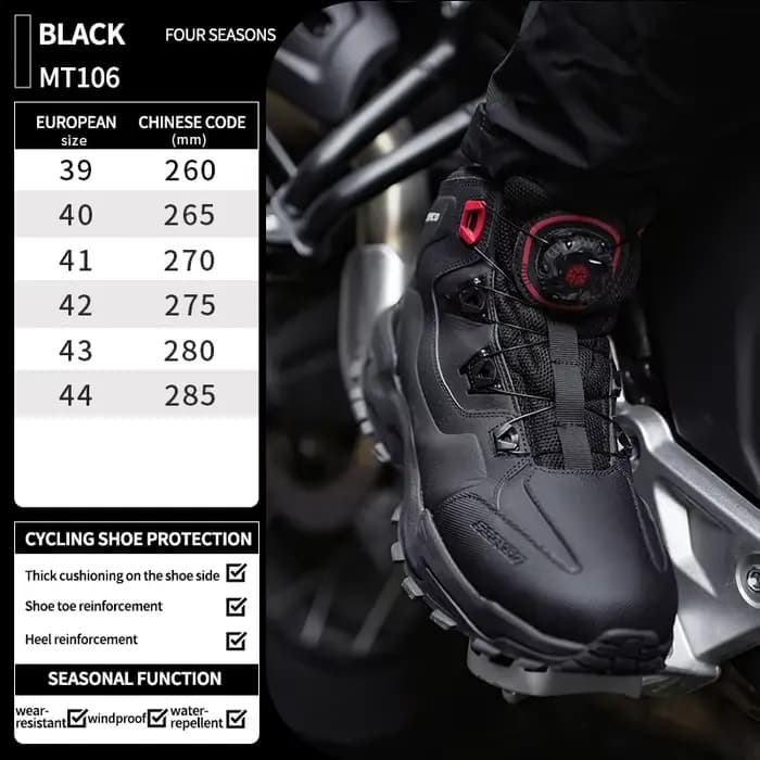 SCOYCO bottes de moto hommes microfibre cuir respirant anti-dérapant résistant à l'usure bottes de c