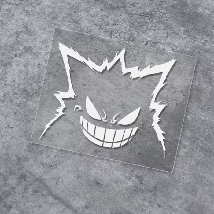 1 pièces mauvais visage souriant Anime Moto réservoir de carburant autocollants bricolage course cor