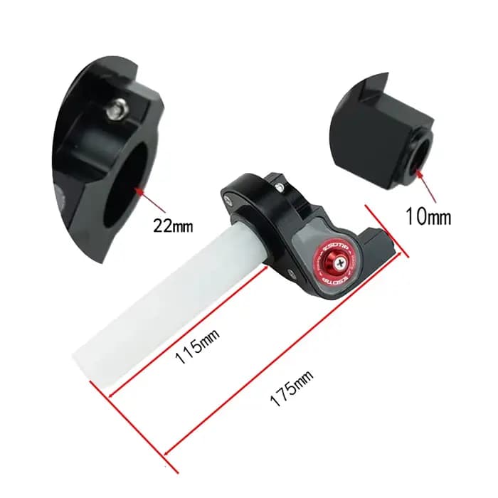 ZSDTRP 22mm poignées de moto régler la pince d'accélérateur torsadée avec câble d'accélérateur pour