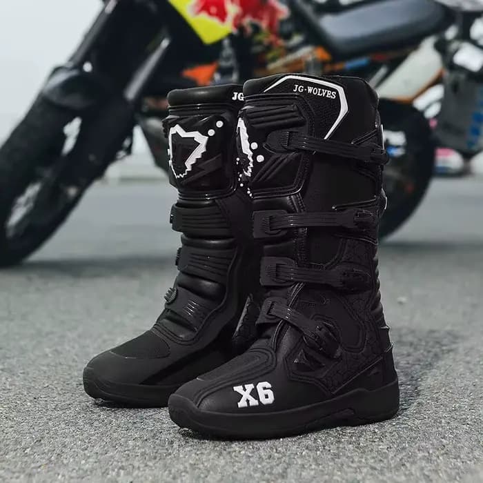 Bottes de moto pour hommes et femmes, chaussures de protection mi-mollet, équipement de moto, bottes
