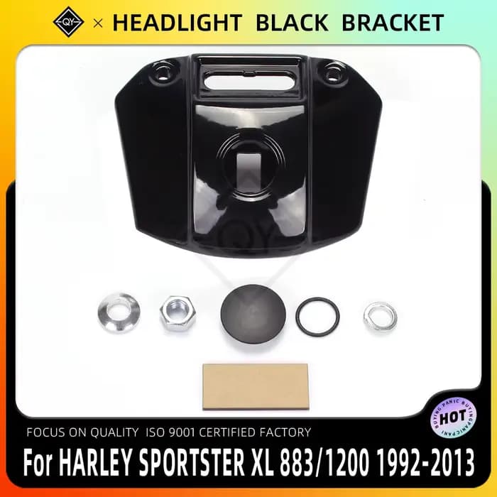 LQYL – support de montage noir pour phare de moto, pour Harley Sportster XL 883 1200 modèles 1992 19