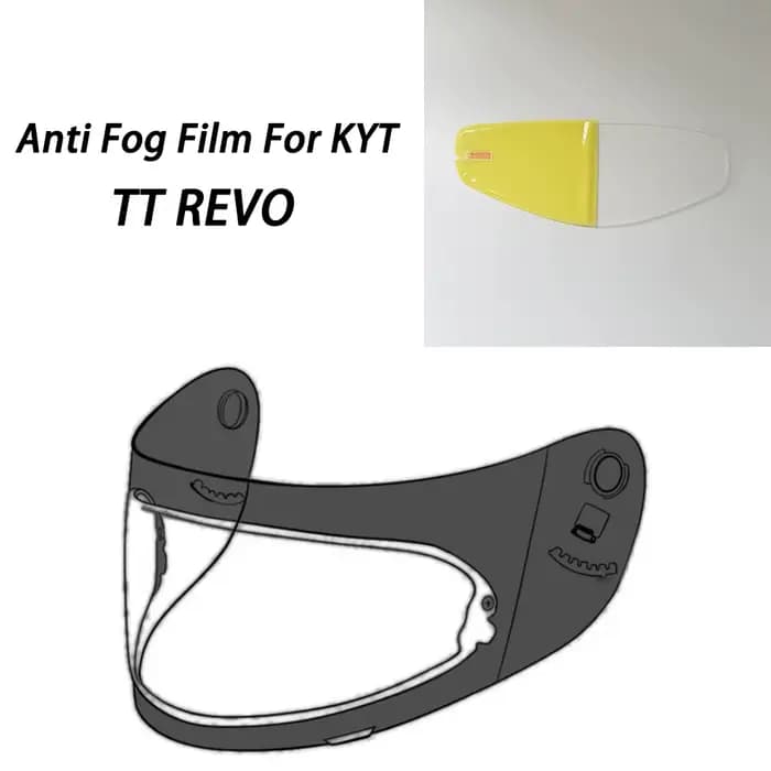 Film Anti-buée pour visière de casque, adapté à lentille KYT TT REVO, accessoires de casque de moto