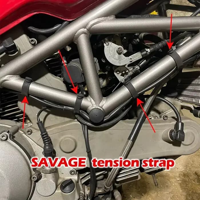 Sangle de Tension de fixation, Bandage en Silicone, accessoires universels de moto, tuyau d'huile/ac