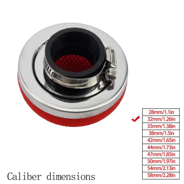 Moto 28 32 35 38 42 45 50 54 58 MM filtre à Air en mousse droite éponge nettoyant Moto Scooter Motoc