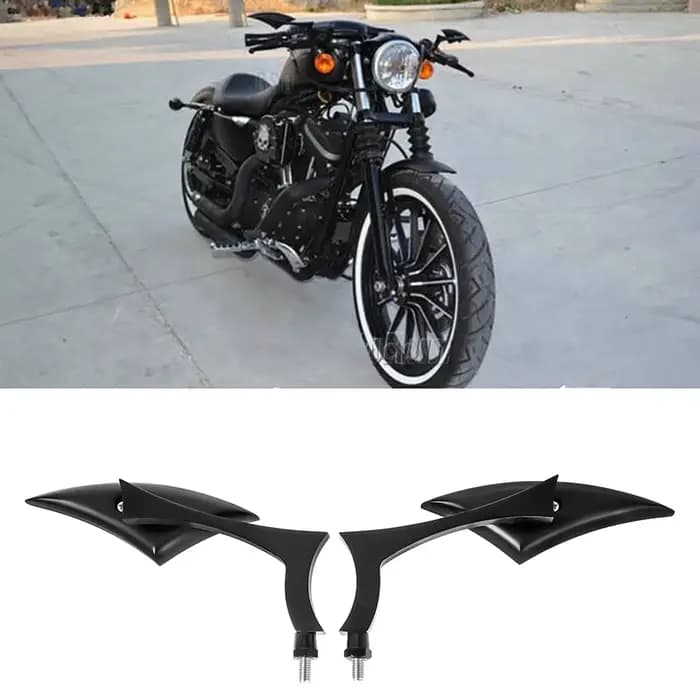Rétroviseurs universels noirs pour moto, pour Harley Dyna Street Bob Cruiser Chopper
