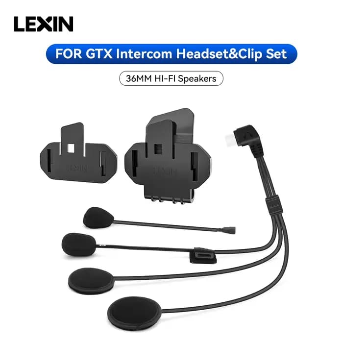 LEXIN-GTX 36MM moto Interphone casque et Clip accessoires pour casque complet/demi Interphone prise