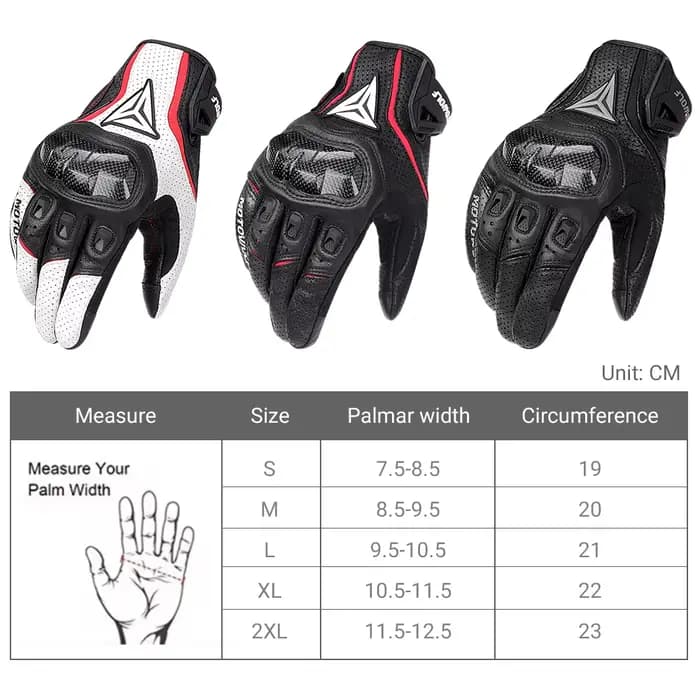 Gants de Moto en Fiber de carbone, cuir de vache, gants de Motocross, équipement de protection antid