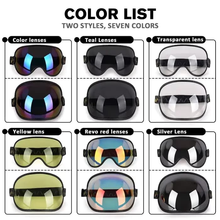 SOMAN – demi-casque de moto, rétro, visage ouvert, Vintage, bouclier à bulles, visière, lentille, lu