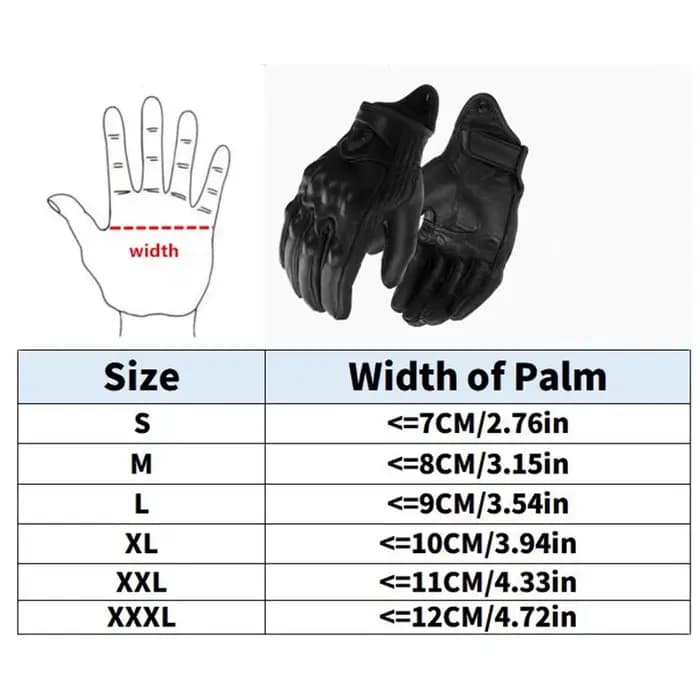 Gants de moto en cuir pour hommes et femmes, écran tactile, carbone, cyclisme, moteur, hiver, Hurbik