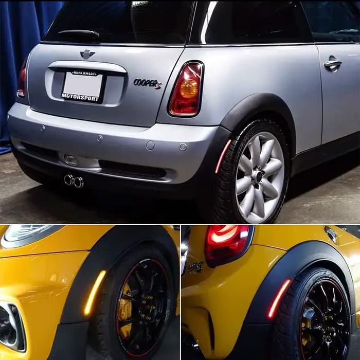 Feux de position latéraux LED avant ambre arrière rouge / Lampes de garde-boue pour MINI Cooper R50