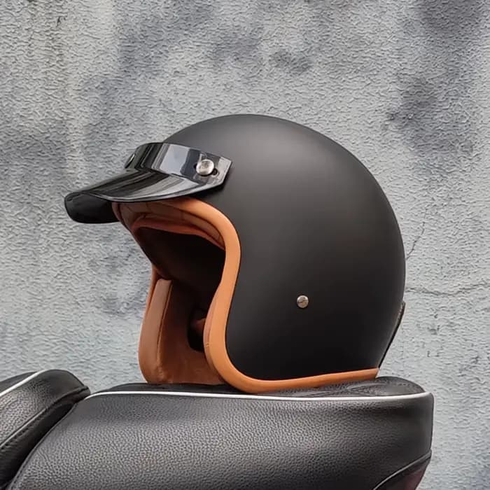 ORZ rétro demi ouvert casque de moto rétro croisière 3/4 Couple casque café moto chapeau
