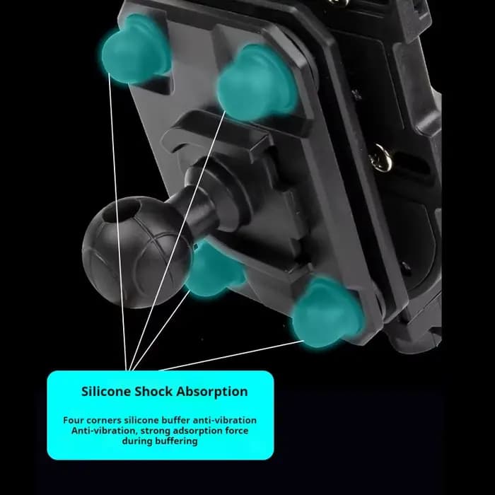 Support de téléphone pour moto et vélo, avec amortisseur, pour guidon de vélo, support de rétroviseu