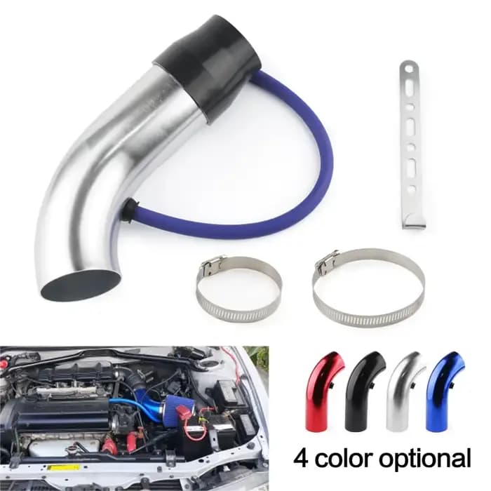 Système d'admission d'air froid universel en aluminium, 3 pouces, 75mm, Tube à Induction Turbo, coul