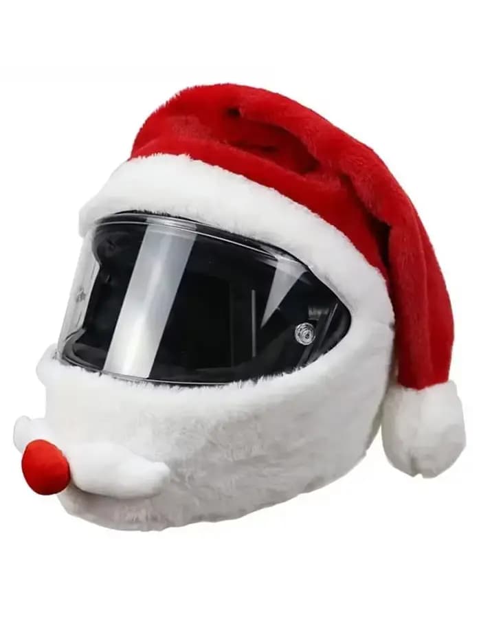 Housse de casque de moto du père noël, décoration pour noël, cyclisme, chapeau intégral, casquette d