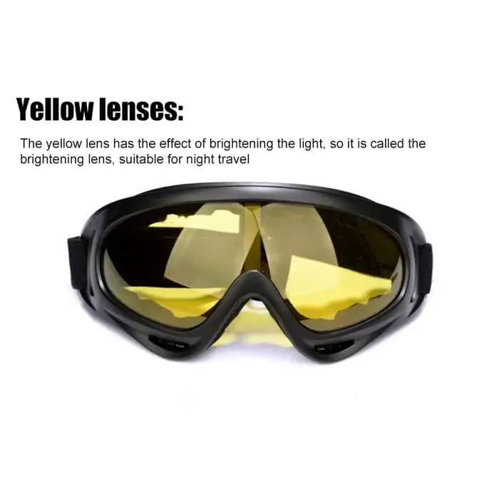 Lunettes de moto lunettes tout-terrain de moto masque lunettes de casque coupe-vent réglable lunette