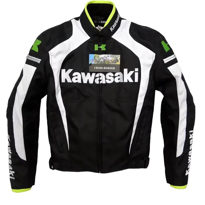 Kawasaki-Veste de moto d'hiver avec coussinets de protection, veste de motocross, veste d'équitation