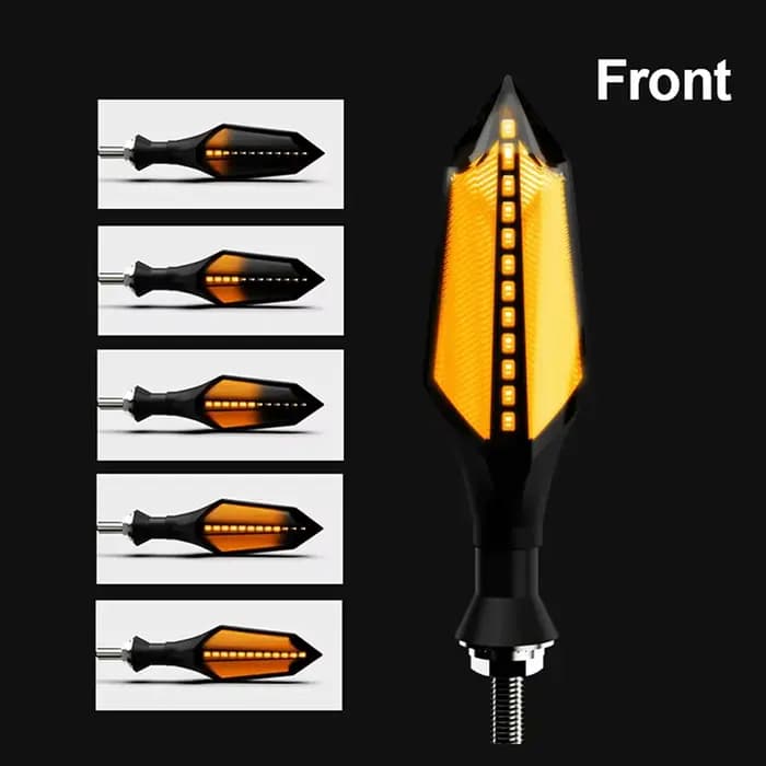 Clignotant LED pour moto, clignotant séquentiel, flash fluide, feux de course ambrés, feu arrière de