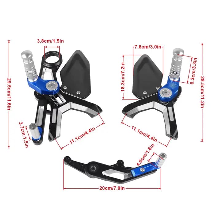 Repose-pieds réglables en fibre de carbone pour moto BMW S1000RR S 1000 RR 2015-2018