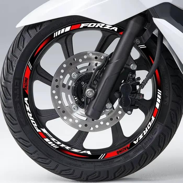 Autocollant réfléchissant pour roue de moto, 14′′15′′17′′, autocollant à rayures pour jante de Scoot