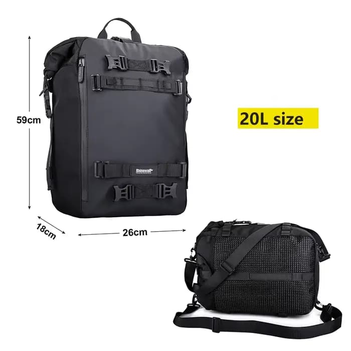 Pack de bagages pour moto, sac de siège arrière multifonction étanche pour Motocross 10L 20L 30L, sa