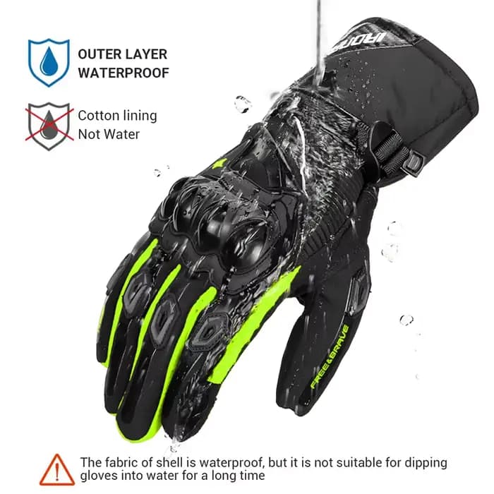 Gants de Moto d'hiver imperméables Gant Moto chaud hommes doigt complet Moto gants écran tactile Gua