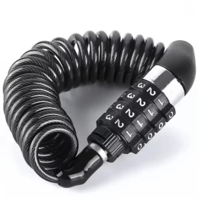Antivol portable rétractable à câble pour casque, vélo de montagne, vélo électrique, moto – Câble en