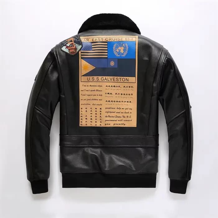 Veste en cuir marron foncé pour hommes, style rétro, véritable cuir de vache naturel épais, col en l