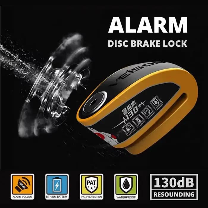 Serrure d'alarme étanche pour moto, serrure de disque de vélo, alarme intelligente contrôlable, serr