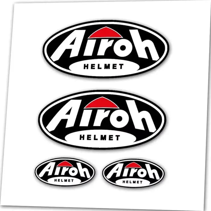 Ensembles d'autocollants pour casque de moto AIROH, feuille de 4 autocollants, imperméable