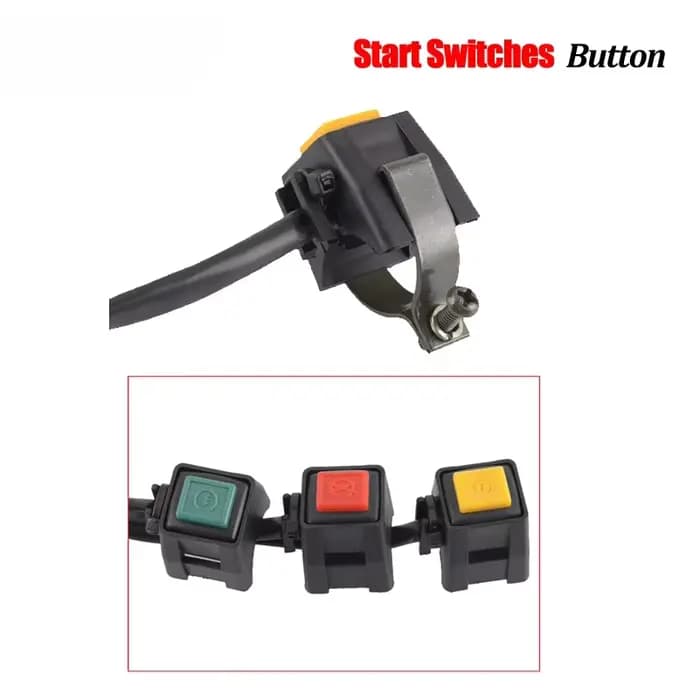 22mm Durable ATV moto double Sport Quad démarrage klaxon tuer arrêt bouton de commutation accessoire