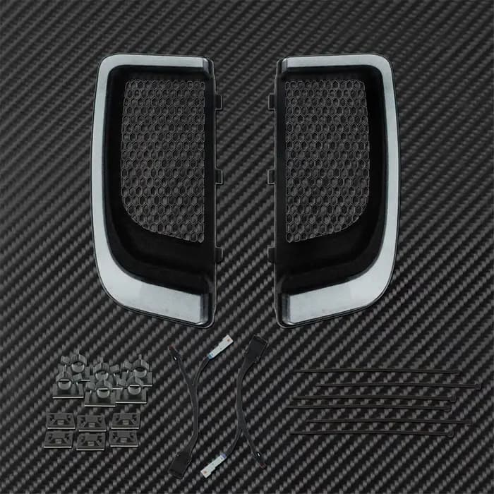 Carénage de Clignotant LED pour Moto Harley, Grilles betérieures Noires, pour Rue Touring, de Route,